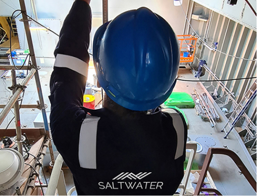Saltwater engineer at location