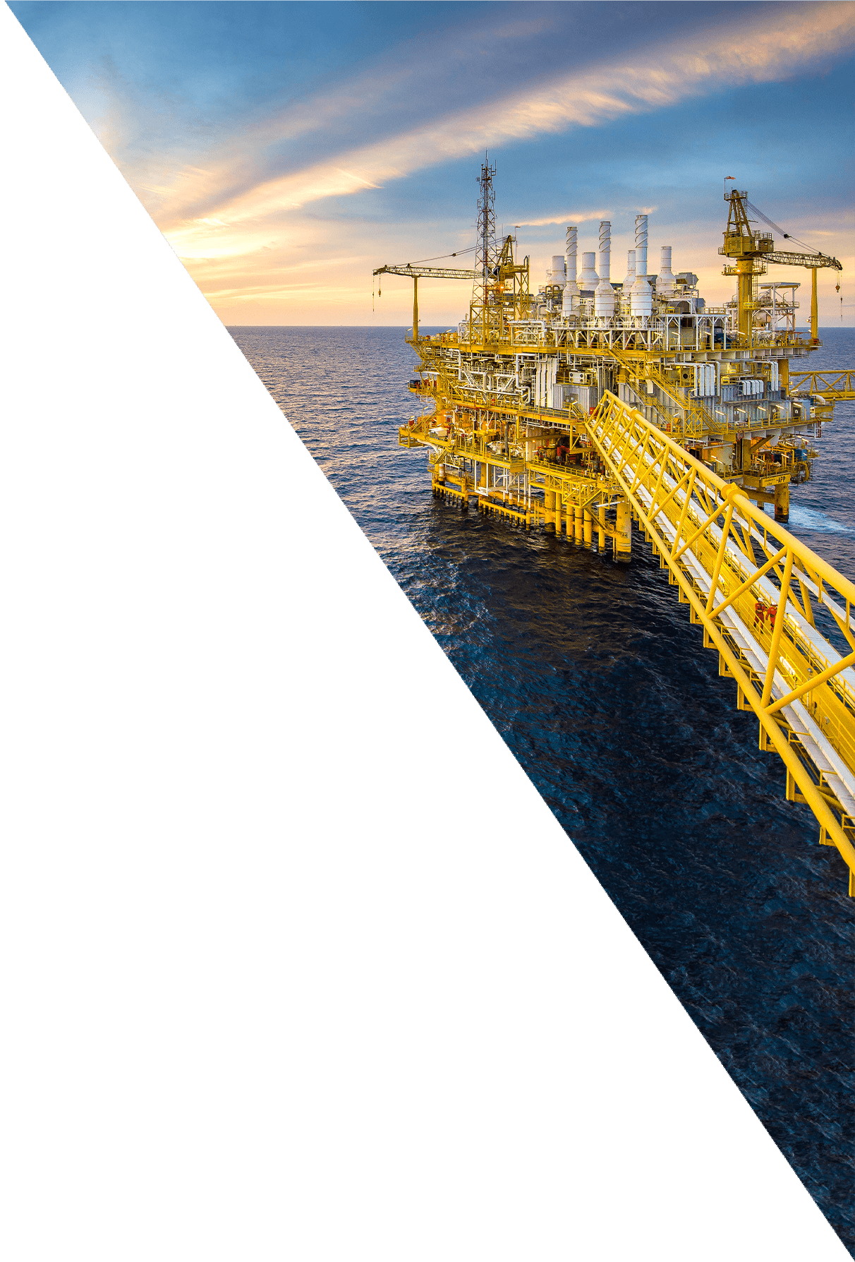 Offshore oil and gas structure at sea