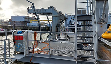 21010 DSDH HOV Rescue boat 11 Saltwater Engineering B.V. has been contracted by Damen Shipyards Den Helder to design the foundation for rescue boat and davit with launching equipment