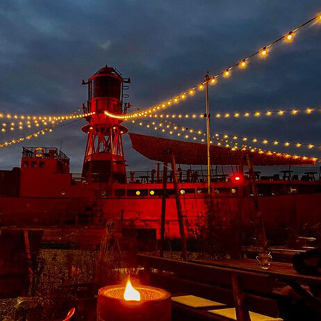 Saltwater prepared this old lightship for a new purpose at her final location in Holzpark Klybeck, Switzerland