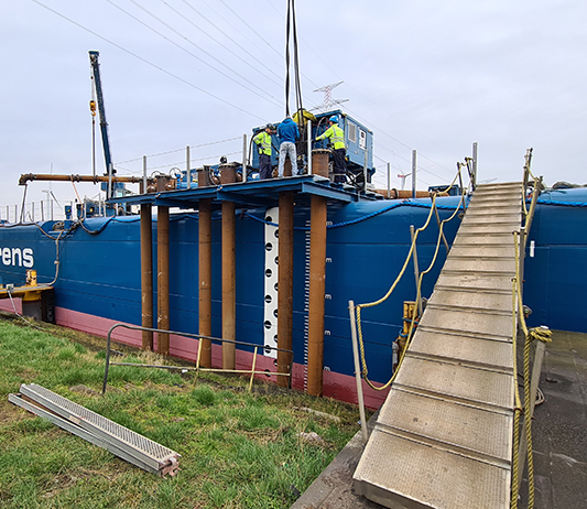 Saltwater employees working on the water ballast system