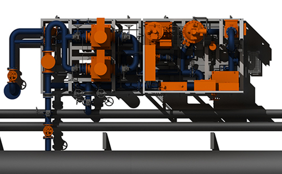 Sideview of the Single Ballast Water Treatment System
