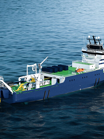 PSV Skandi Sotra cable laying vessel at sea