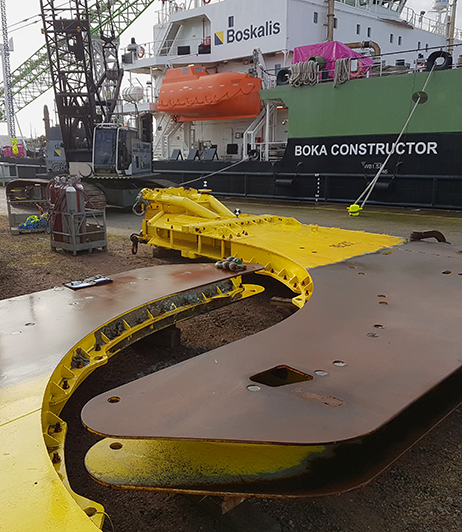 20071 Boskalis 3D scanning 04 Onsite 3d scanning of an injector foot