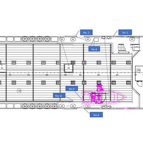 Technical drawing of the damage assessment
