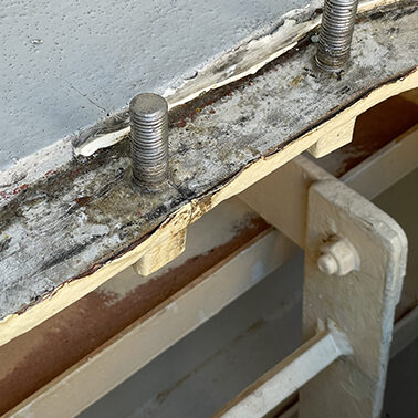 Cracks and deformation on a structure