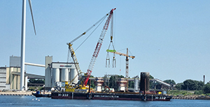 Removal of 5 caissons at Ijmuiden.