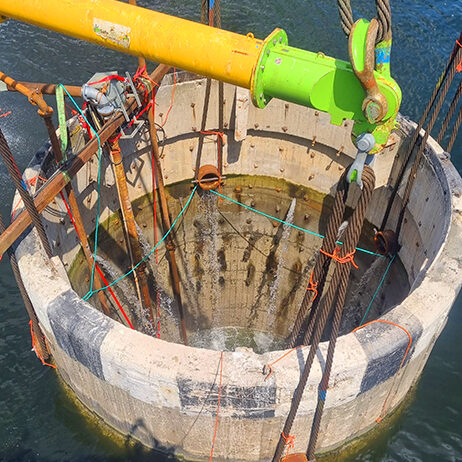 Removal of 5 caissons at Ijmuiden.