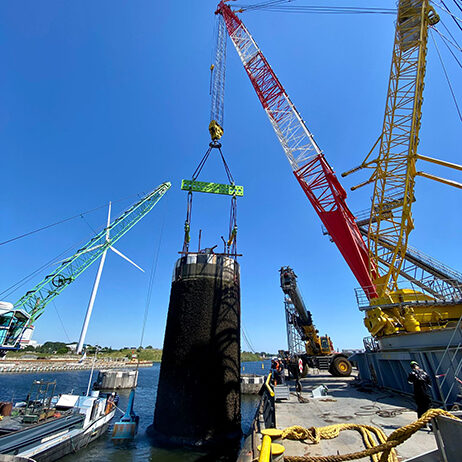 Removal of 5 caissons at Ijmuiden.
