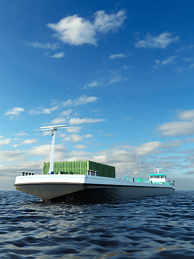 The hydrogenius, the power of water, is an innovative ship design in the energy transition.