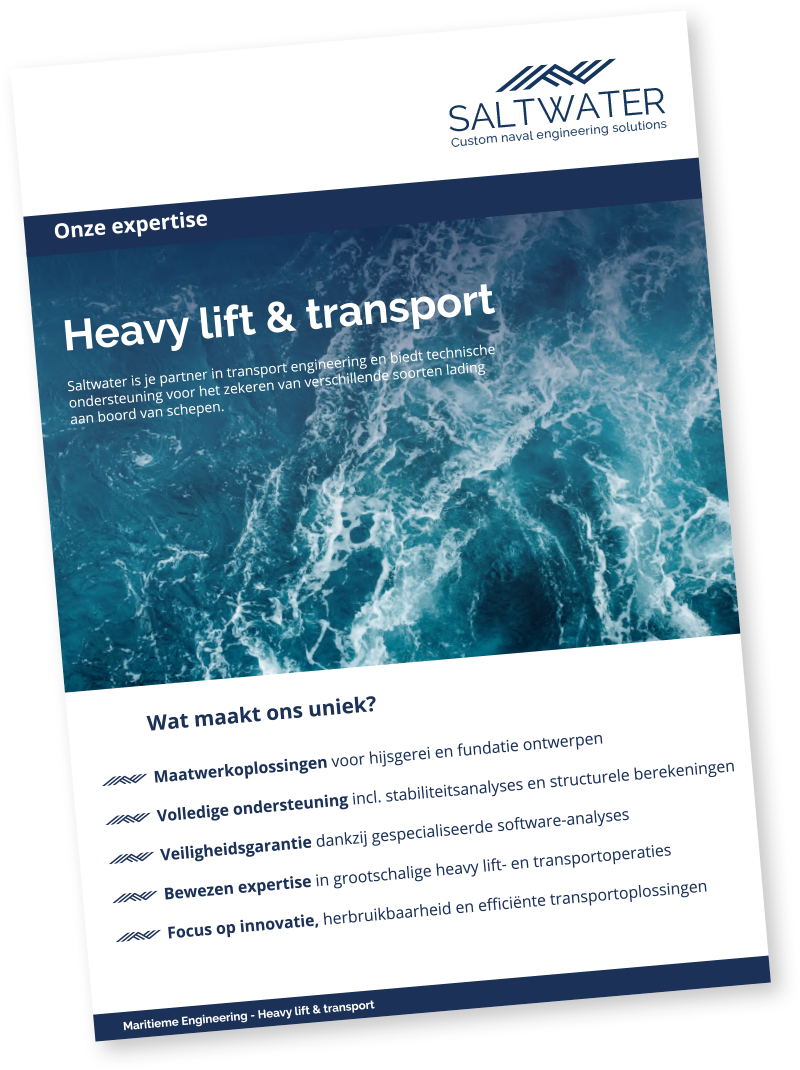 Saltwater Heavy lift & transport leaflet
