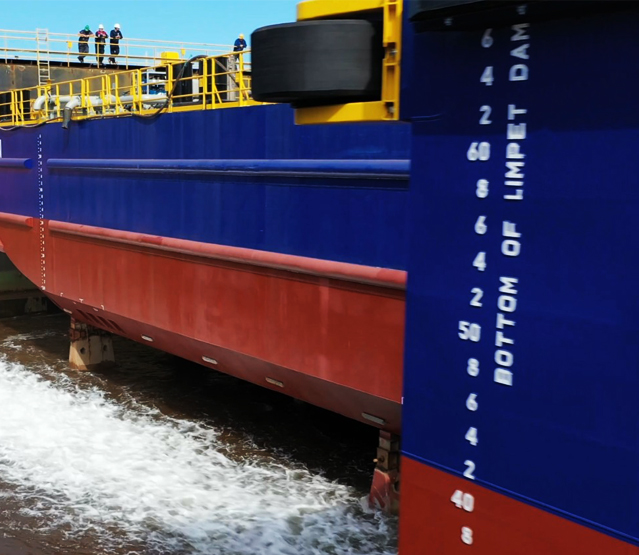 Credit: Helen, 2025 The Fehmarnbelt Project Outfitting the barge
